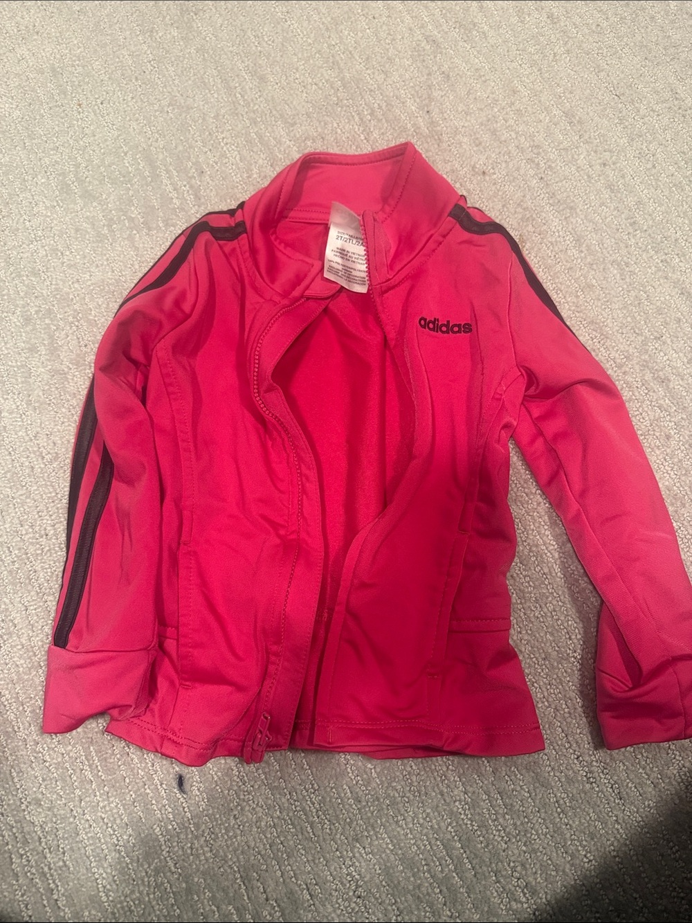 Adidas Girl’s Pink Athletic Track Jacket